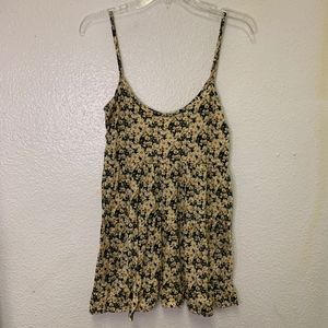Aggie Boho Sunflower Print Backless Sleeveless Dress Size S
